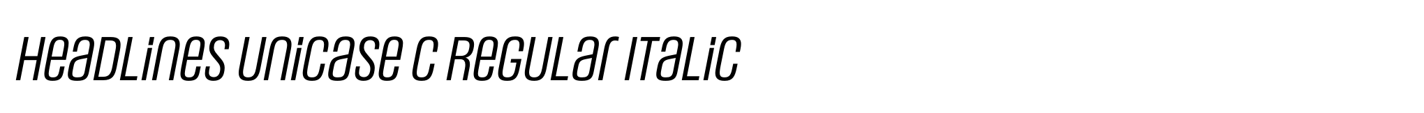 Headlines Unicase C Regular Italic image